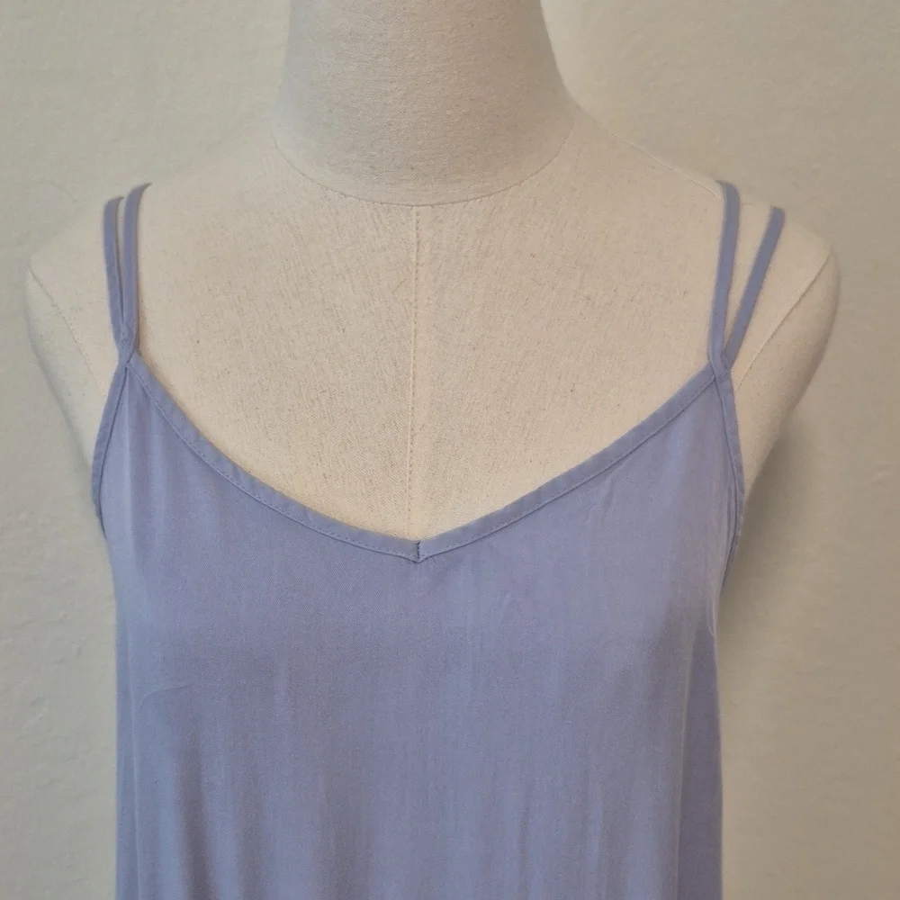 Free People Tattered Up Shred Slip Dress Scoop Neck Asymmetrical Sz XS